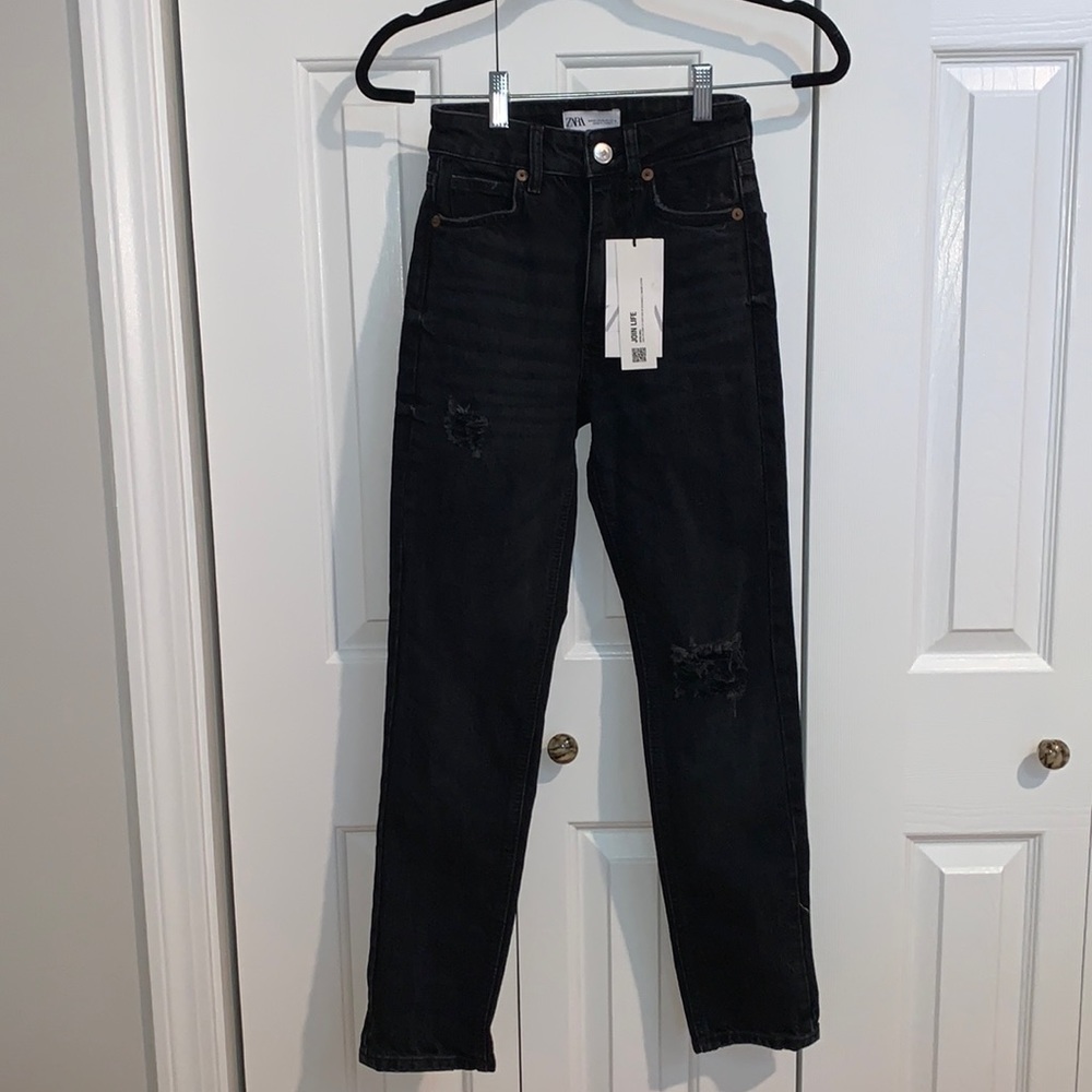Black Zara Ripped Jeans